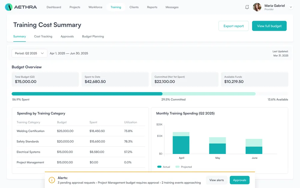 Cost summary